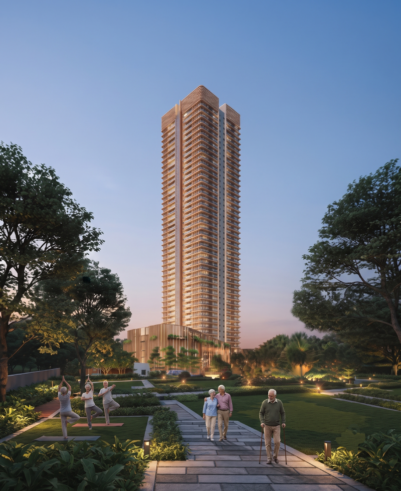 THE AUREVA - DLF Senior Living luxury 4 BHK residences tower, Sector 63, Gurugram